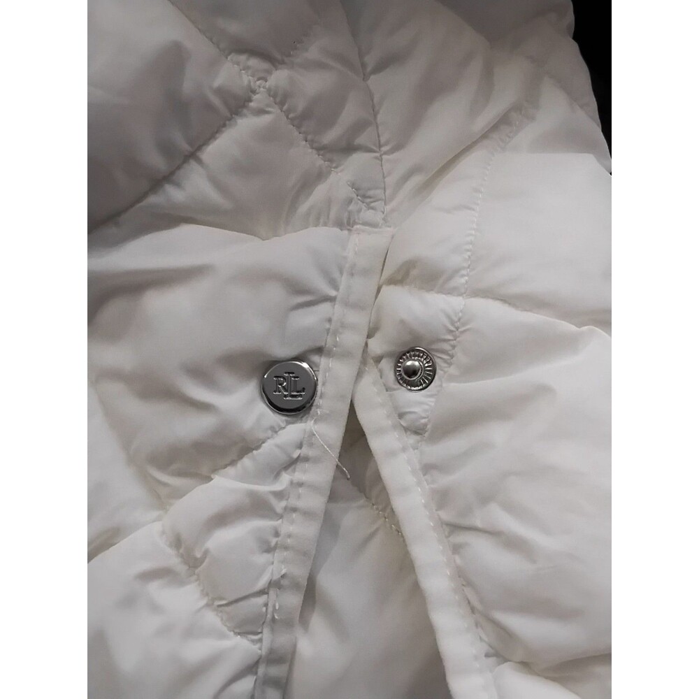 Lauren Ralph Lauren Black Label Long Puffer Coat Vest white - Picture 6 of 7